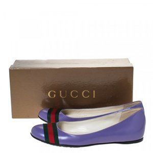 GUCCI Signature Light Purple Ballet Flats 7